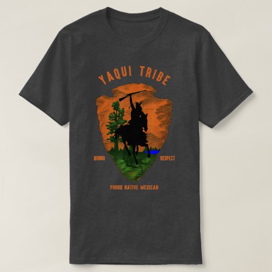 Yaqui Tribe Native Mexican Indian Proud Retro Arro T-shirt (Design voorkant)