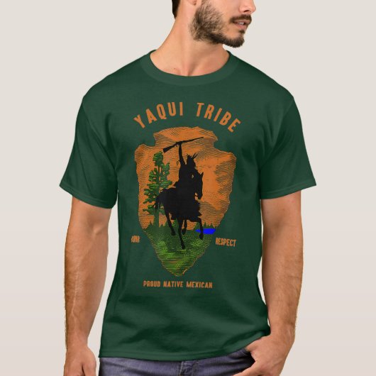 Yaqui Tribe Native Mexican Indian Proud Retro T-shirt (Voorkant)