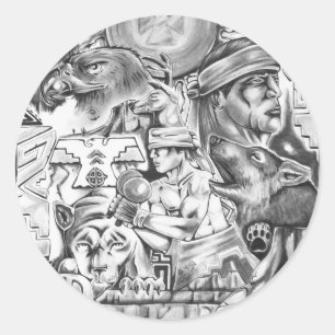 Yaqui Vision Ronde Sticker