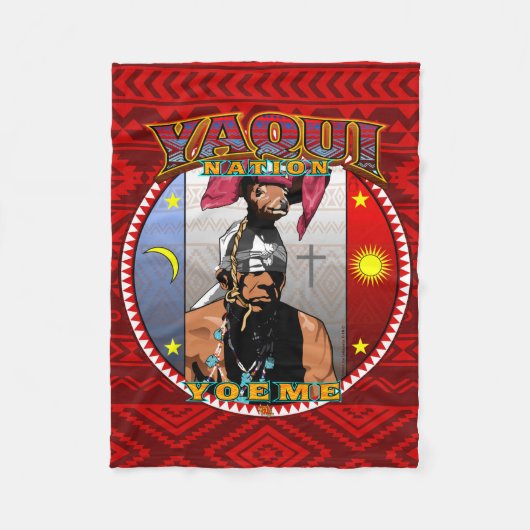 Yaqui Yoeme Deer Dancer Fleece Blanket (Voorkant)