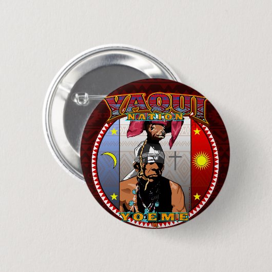 Yaqui Yoeme Deer Dancer-ontwerp Ronde Button 5,7 Cm (Voorkant /achterkant)