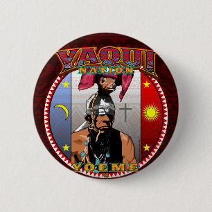 Yaqui Yoeme Deer Dancer-ontwerp Ronde Button 5,7 Cm