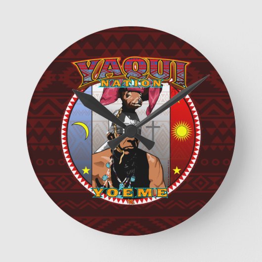 Yaqui Yoeme Deer Dancer-ontwerp Ronde Klok (Voorkant)