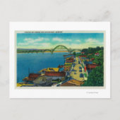 Yaquina Bay Bridge en waterfront Newport, OF Briefkaart (Voorkant)
