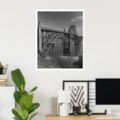 Yaquina Bay Bridge in Newport, Oregon  Poster (Thuiskantoor)