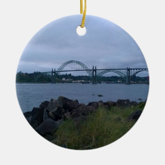 Yaquina Bay Bridge, Newport, Oregon Keramisch Ornament (Voorkant)