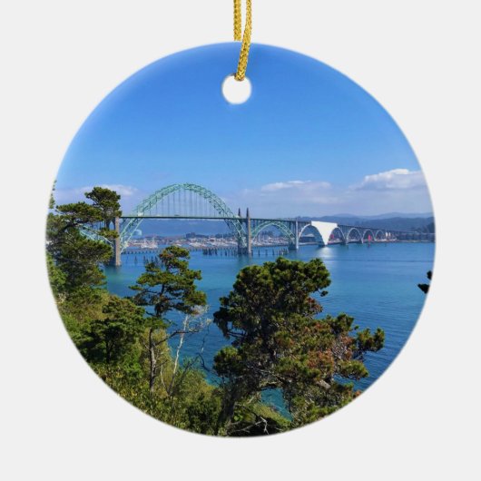 Yaquina Bay Bridge, Newport, Oregon Keramisch Ornament (Voorkant)