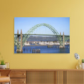 Yaquina Bay Bridge over de Yaquina Bay Canvas Afdruk (Insitu (Woonkamer))