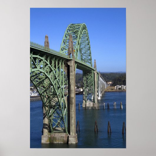 Yaquina Bay Bridge over de Yaquina Bay Poster (Voorkant)