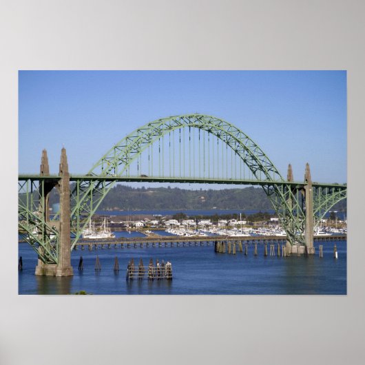 Yaquina Bay Bridge over de Yaquina Bay Poster (Voorkant)
