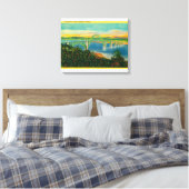 Yaquina Bay BridgeNewport, OF Canvas Afdruk (Insitu (Slaapkamer))