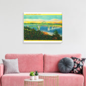 Yaquina Bay BridgeNewport, OF Canvas Afdruk (Insitu (Woonkamer))