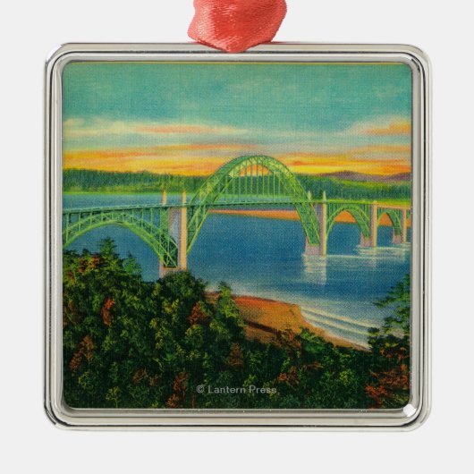 Yaquina Bay BridgeNewport, OF Metalen Ornament (Voorkant)
