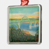 Yaquina Bay BridgeNewport, OF Metalen Ornament (Links)