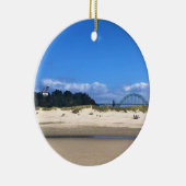 Yaquina Bay Lighthouse, Newport, Oregon Keramisch Ornament (Rechts)