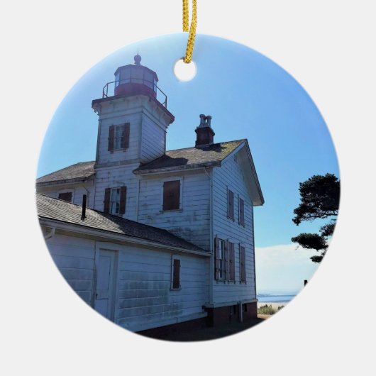 Yaquina Bay Lighthouse, Newport, Oregon Keramisch Ornament (Voorkant)