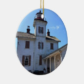 Yaquina Bay Lighthouse, Newport, Oregon Keramisch Ornament (Rechts)