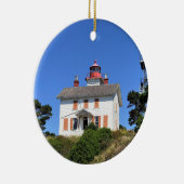Yaquina Bay Lighthouse, Newport, Oregon Keramisch Ornament (Rechts)