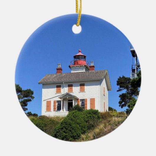 Yaquina Bay Lighthouse, Newport, Oregon Keramisch Ornament (Voorkant)