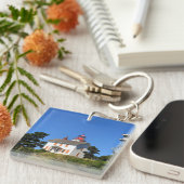 Yaquina Bay Lighthouse, Newport, Oregon Sleutelhanger (Voorkant Rechts)