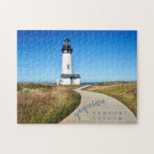 Yaquina Head Lighthouse Aangepast fotoscript Legpuzzel (Horizontaal)