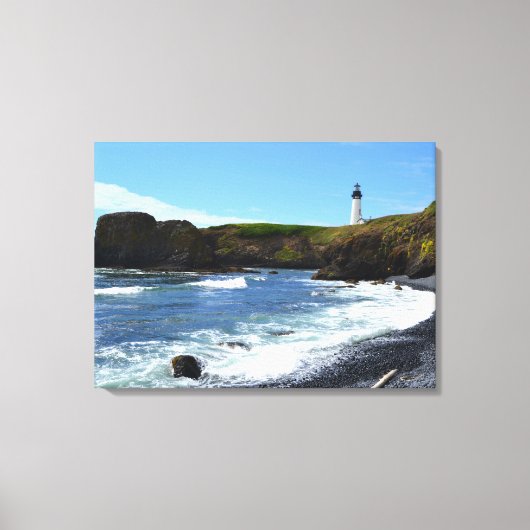 Yaquina Head Lighthouse Canvas Afdruk (Voorkant)
