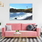 Yaquina Head Lighthouse Canvas Afdruk (Insitu (Woonkamer))