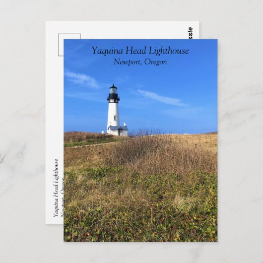 Yaquina Head Lighthouse, Newport, Briefkaart Orego (Voorkant / Achterkant)