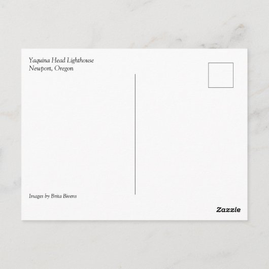 Yaquina Head Lighthouse, Newport, Briefkaart Orego (Achterkant)