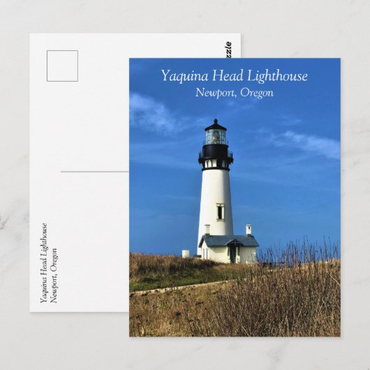 Yaquina Head Lighthouse, Newport, Briefkaart Orego (Voorkant / Achterkant)