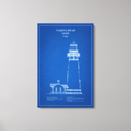 Yaquina Head Lighthouse - Oregon - AD Canvas Afdruk