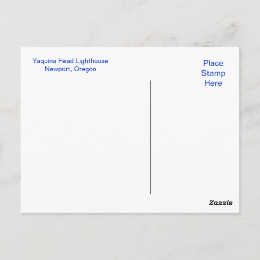 Yaquina Head Lighthouse Oregon Briefkaart (Achterkant)