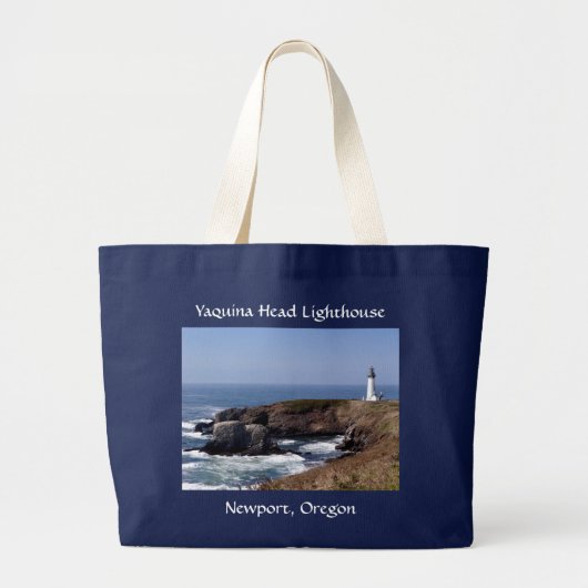 Yaquina Head Lighthouse Oregon Jumbo Canvas tas (Voorkant)