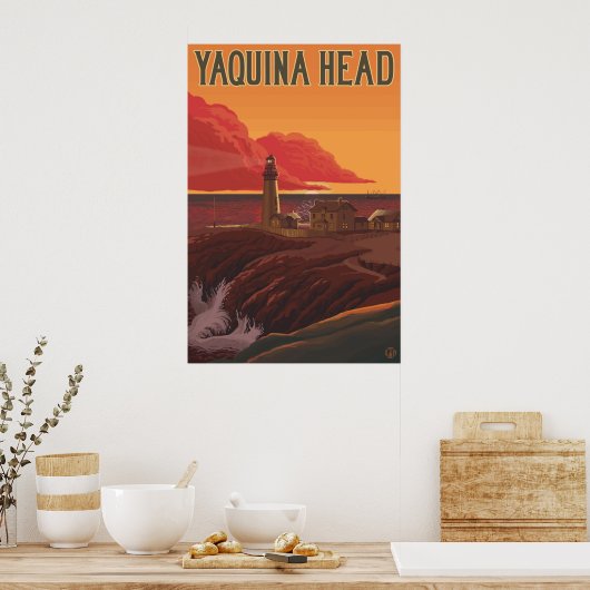 Yaquina Head Lighthouse, Oregon - Reisposter Poster (Keuken)