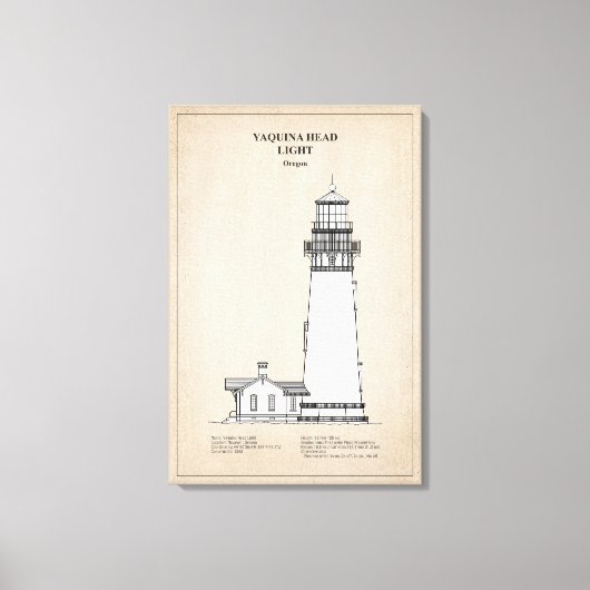 Yaquina Head Lighthouse - Oregon - SBD Canvas Afdruk (Voorkant)