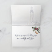 Yaquina Head Lighthouse Seizoensgroeten Vakantie Kaart (Binnen)