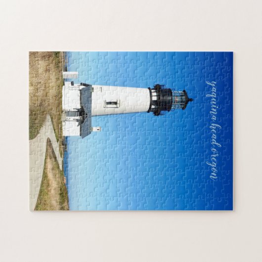 Yaquina Head Script Lighthouse Jigzaag Puzzle Legpuzzel (Horizontaal)