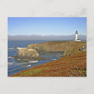 Yaquina Head-vuurtoren in Newport Oregon Briefkaart