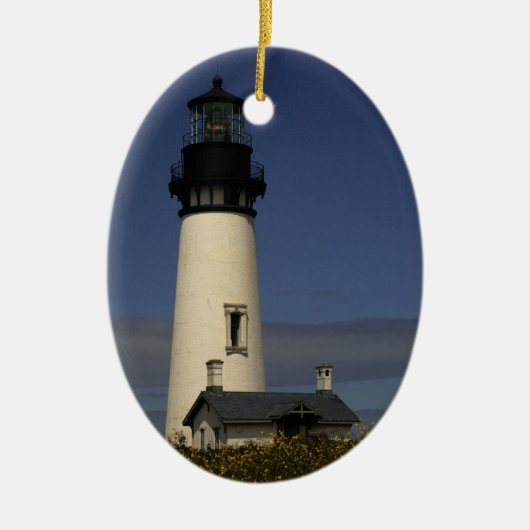 Yaquina Head vuurtoren Keramisch Ornament (Voorkant)