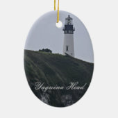 Yaquina Head vuurtoren Keramisch Ornament (Achterkant)