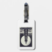 Yaquina Head Vuurtoren Oregon Moon Bagagelabel (Achterkant verticaal)