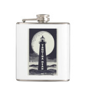 Yaquina Head Vuurtoren Oregon Moon Heupfles (Voorkant)