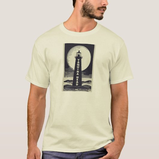 Yaquina Head Vuurtoren Oregon Moon T-shirt (Voorkant)