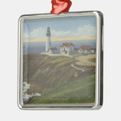 Yaquina Light House op Yaquina Head Metalen Ornament (Links)