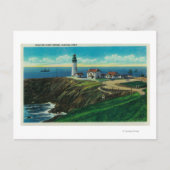 Yaquina Lighthouse en Yaquina HeadYaquina, OF Briefkaart (Voorkant)