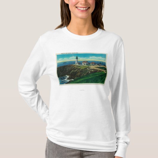 Yaquina Lighthouse en Yaquina HeadYaquina, OF T-shirt (Voorkant)