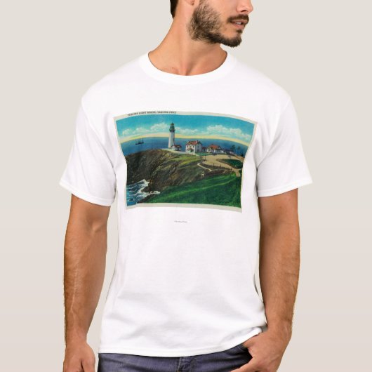 Yaquina Lighthouse en Yaquina HeadYaquina, OF T-shirt (Voorkant)