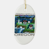Yaquina Lighthouse ~ Oregon Keramisch Ornament (Rechts)