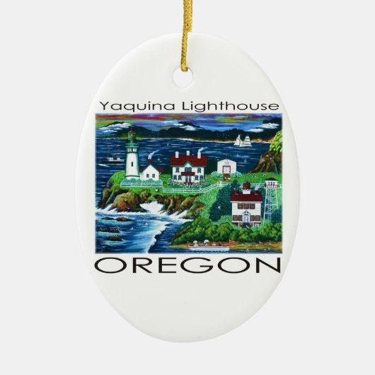 Yaquina Lighthouse ~ Oregon Keramisch Ornament (Voorkant)