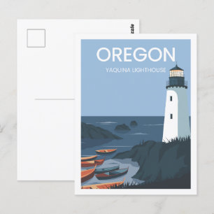 Yaquina Lighthouse Oregon Verenigde Staten Reispla Briefkaart